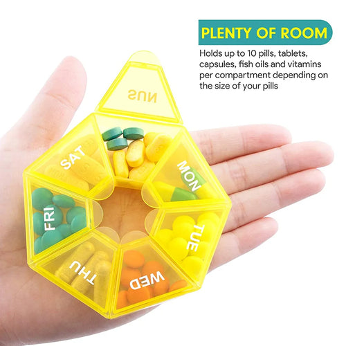 Folding Pill Case Medicine Drug Pills organizer storage Boxs Portable