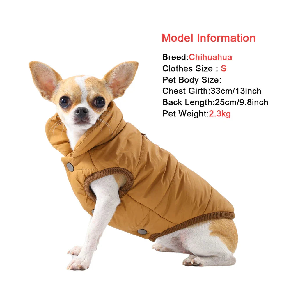 Winter Dog Vest Coat Warm Fleece Pet Clothes for Small Medium Dogs Cats Windproof Puppy Jacket Outfits Chihuahua Pug Costume