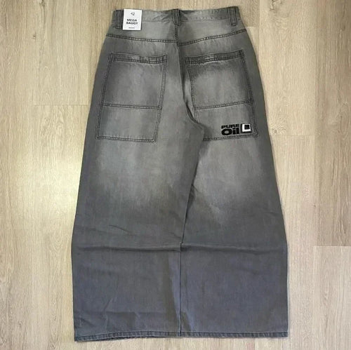 Streetwear PROTECT Jeans Y2K mens Pants Harajuku Hip Hop Letter
