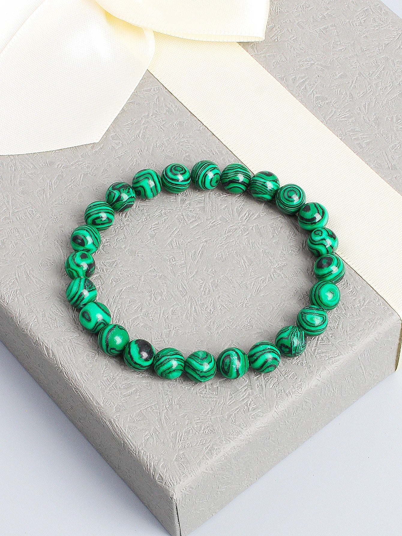 Natural Malachite Stone Beaded Bracelet for Healing Protection Positive Energy Spiritual Balance Yoga Meditation Chakra Jewelry