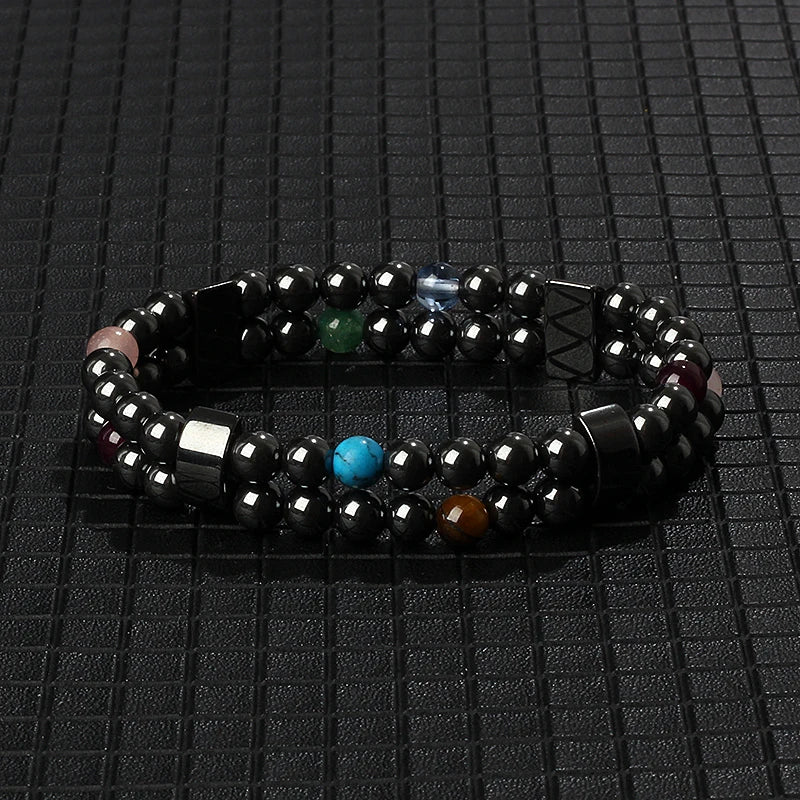 New Arrow Hematite Bracelet Men Fashion Weight Loss No Magnetic Therapy Bracelets for Women Stretch Health Care Bracelet Jewelry