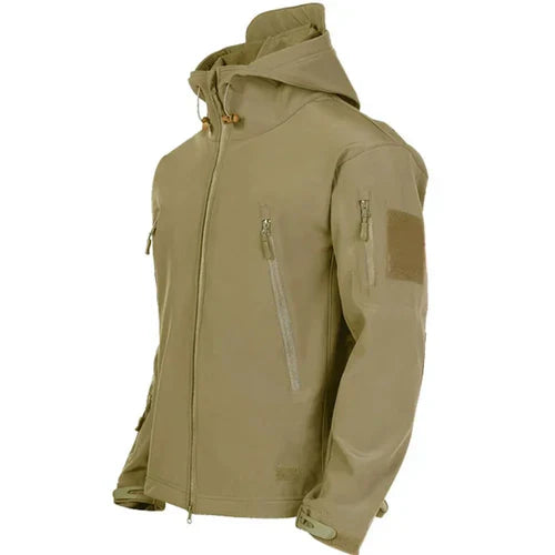 TRAF 2024 New Fashionable Shark Skin Soft Shell Jacket Men's Tactical