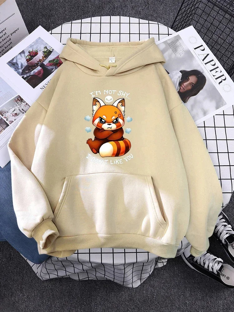 Pullover For Woman Fashion Korean Round Neck Hoodie Female Panda Sleeps Print New  Women'S Sweatshirt Warm