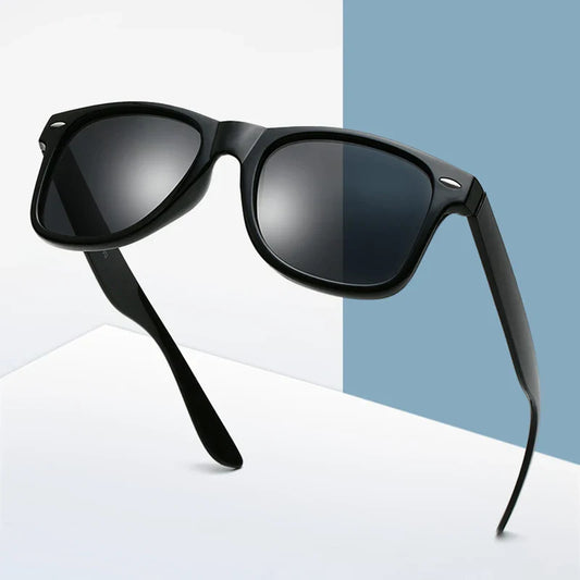 Classic Square Polarized Sunglasses Men Women Retro Black Sun Glasses
