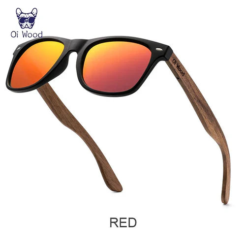 Oi Wood Brand Natural Wooden Sunglasses Men Polarized Fashion Sun