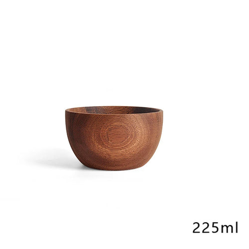 Japanese Retro Wooden Salad Bowl Heat-resistant Wooden Bowl Suitable