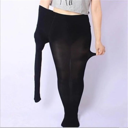 Women's Large Size Super Elastic Black Leggings Fashion Soft Stockings