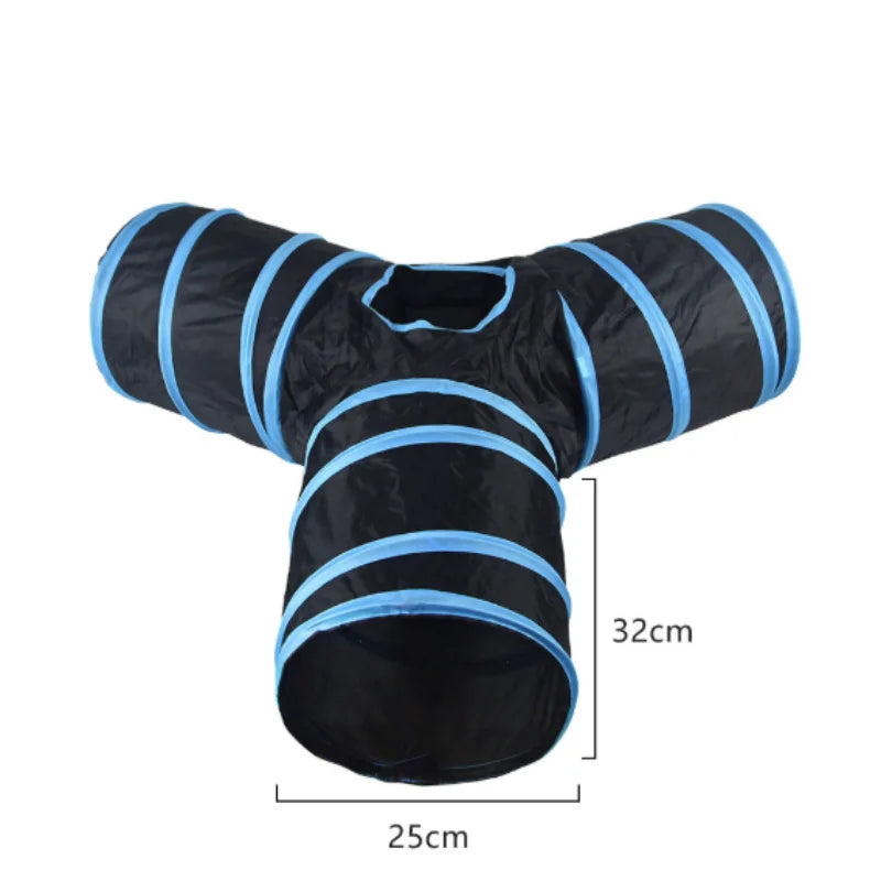 Hot Foldable Cat Tunnel Tube Interactive Fun Kitty Training Toy Boredom Buster for Puppy Kitten Pet Supplies Cat Accessory