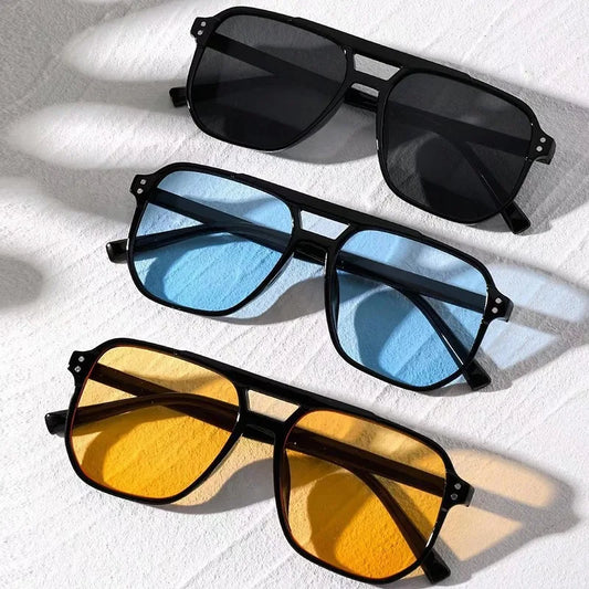 Vintage Men Women Big Sunglasses Men Square Shades Brand Designer