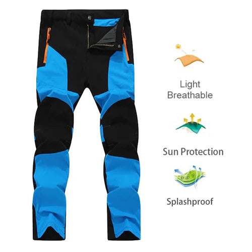 TRVLWEGO Men Summer Sports breathable Pants Hiking Trousers Camping