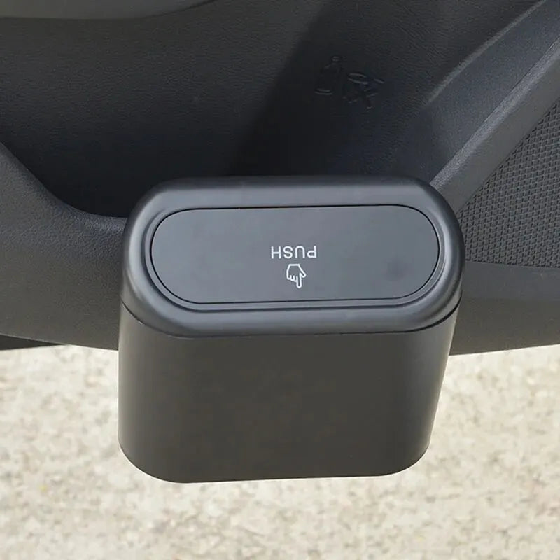 Car Trash Bin Hanging Vehicle Garbage Dust Case Storage Box Plastic