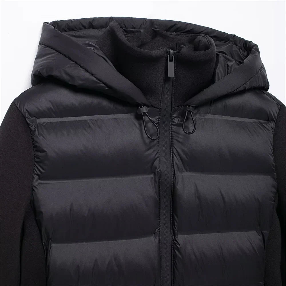 UNIZERA slim fit zipper hooded short warm jacket autumn and winter new
