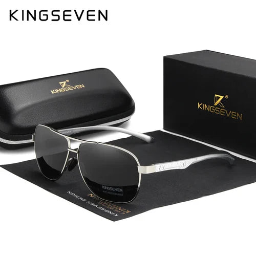 KINGSEVEN Polarized Aluminum Sunglasses Men UV400 HD Lens Pilot Eye