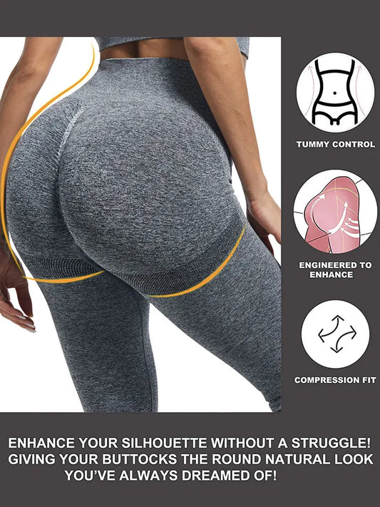 High Waist Fitness Leggings Women  Bubble Butt Legging Push Up