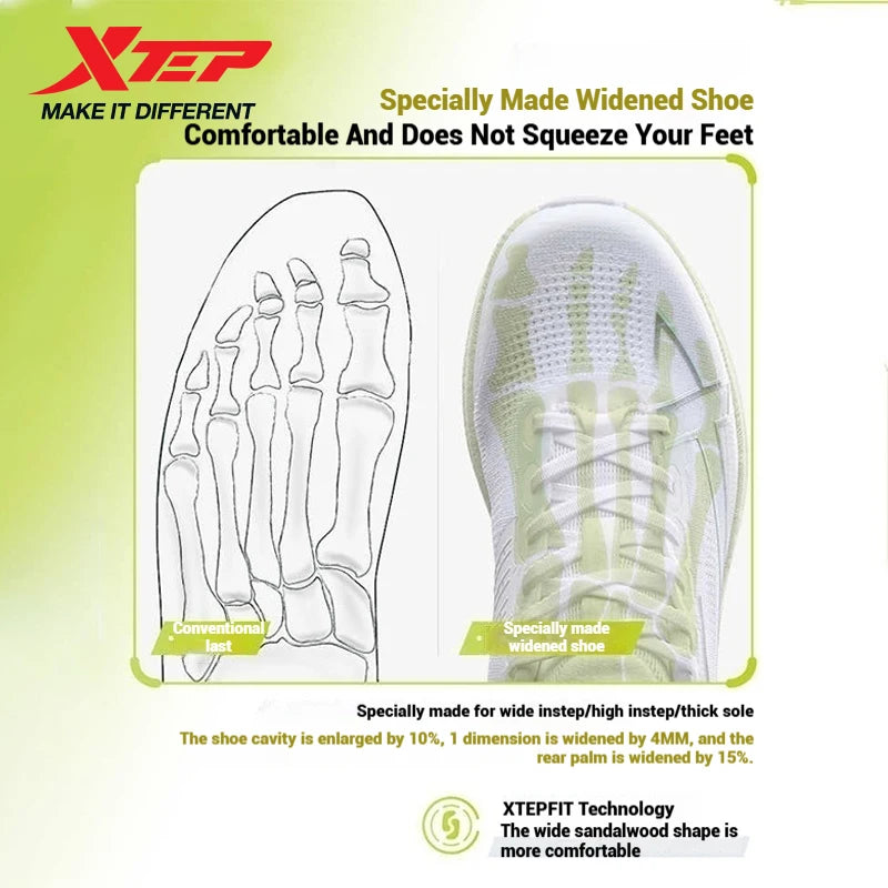 Xtep 2000km Plus Running Shoes 2025 Spring Breathable Anti-slip Wear-Resistant Training Jogging Sneakers For Women 875318110009