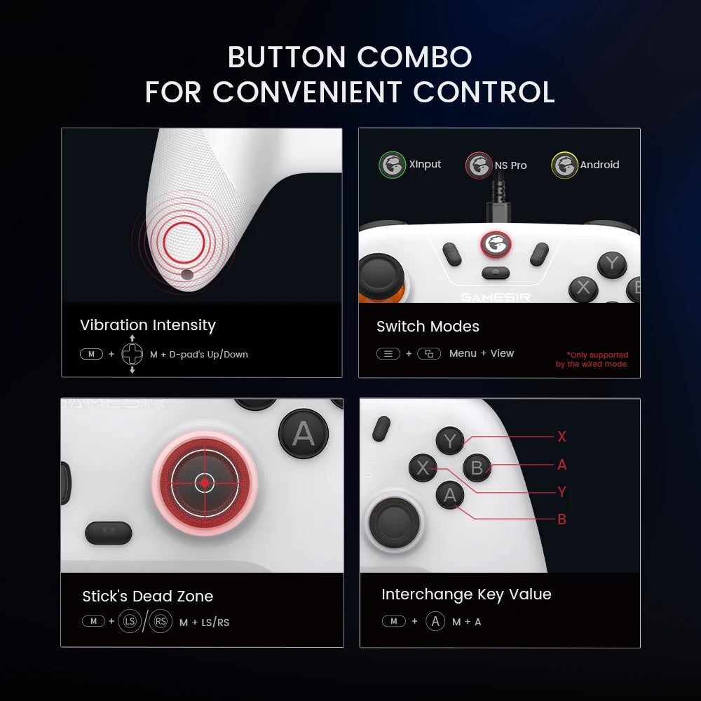 GameSir Nova Lite Wireless Gamepad Controller with Bluetooth, Dongle,