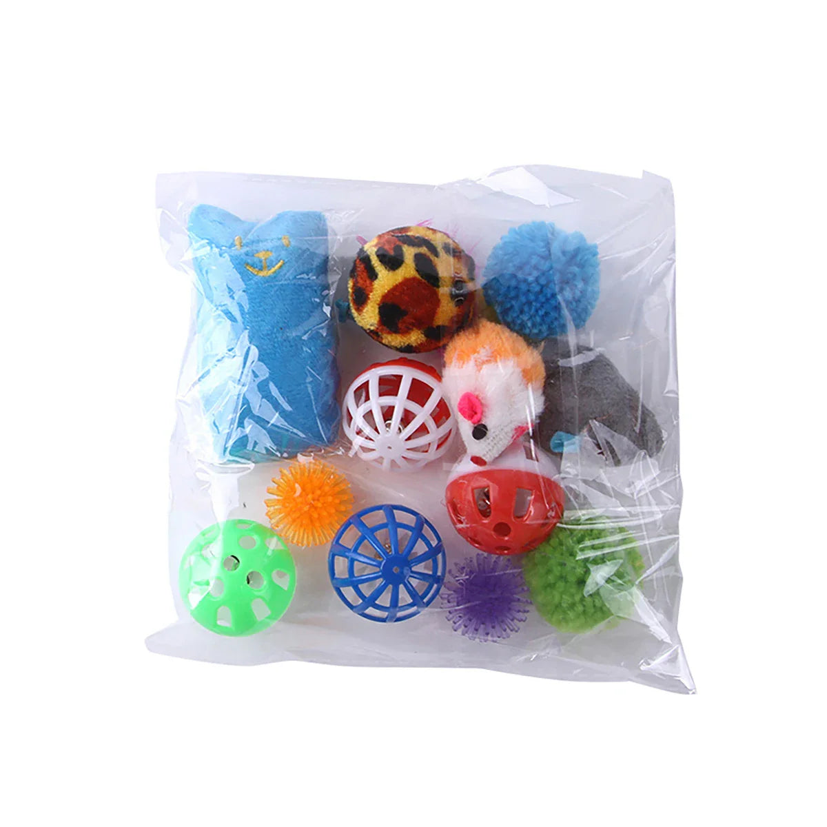 12Pcs/20 Pcs Pet Kitten Toys Variety Cat Toy Combination Set Cat Toy Funny Cat Stick Sisal Mouse Bell Ball Cat Supplies