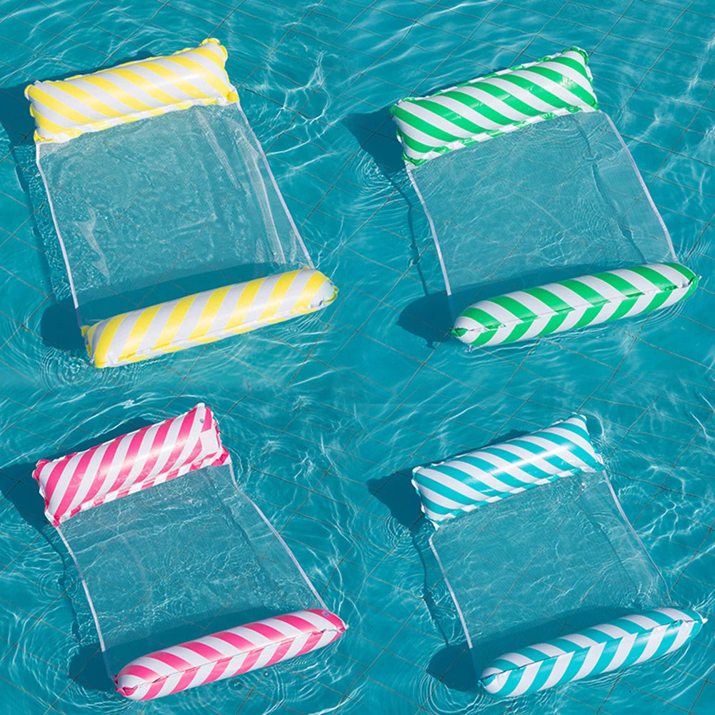 Foldable Floating Water Hammock Float Lounger Inflatable Pool Mat