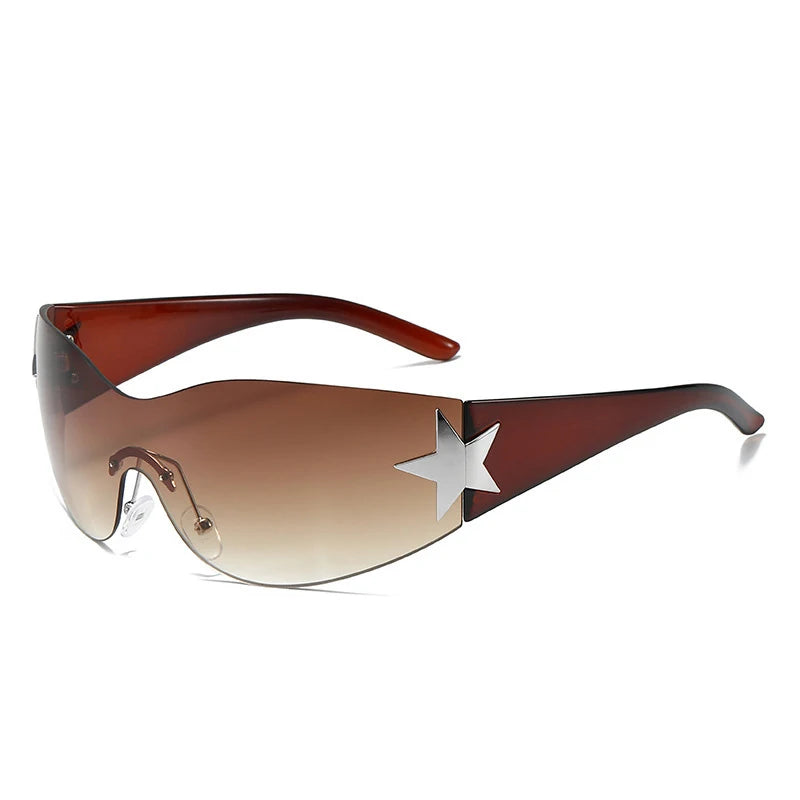 Fashion Sunglasses for Women Men Trendy Shield Wrap Around Sunglasses