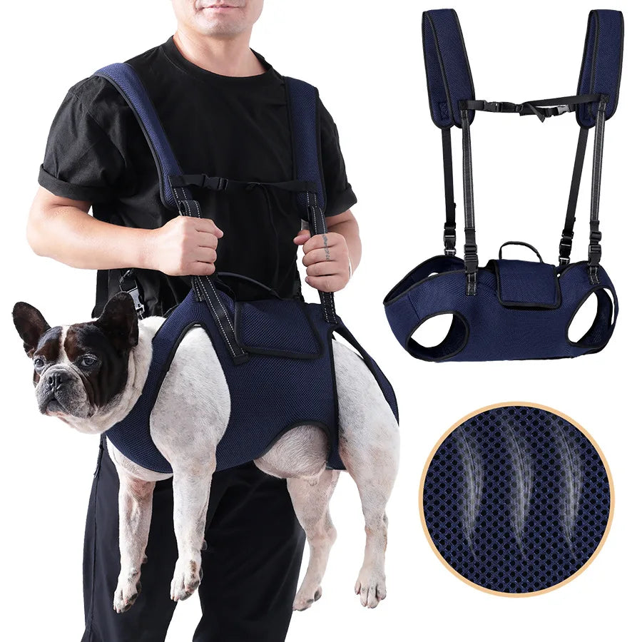 Pet Injury Support Bag, Protects Pet's Spine, Portable Backpack for Medium and Large Dogs, Can Be Carried on One Shoulder