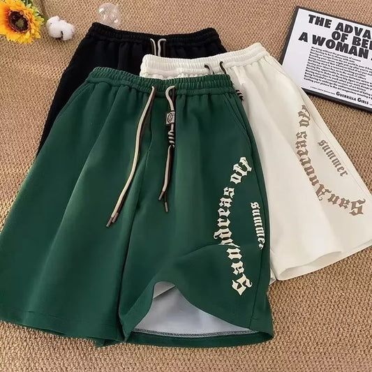 M-5XL Men Shorts Casual Short Pants Oversize Beach Shorts Retro