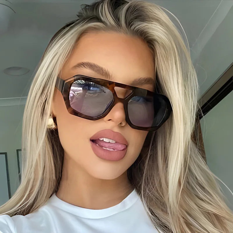 New Women's Fashion Irregular Square Sunglasses Personalized Retro