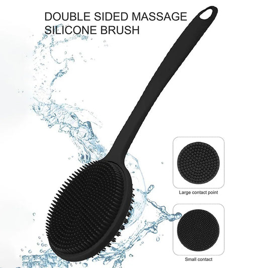 Bath Soft Back Brush Bath Shower Sponge Scrubbing Brush with Handle