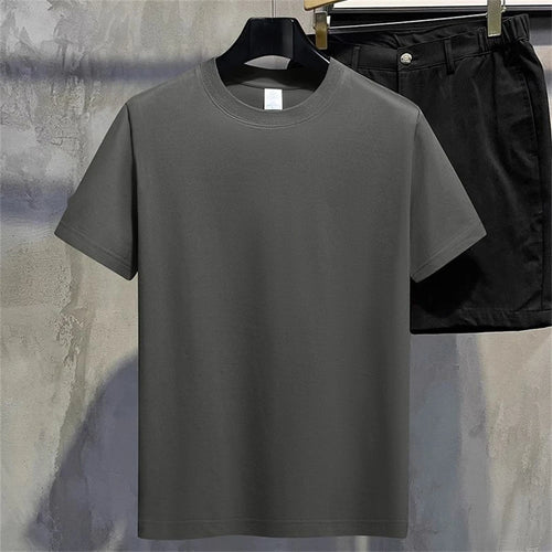 Men T Shirt Summer Cotton Tops Women Solid Color Blank Tshirts O-neck