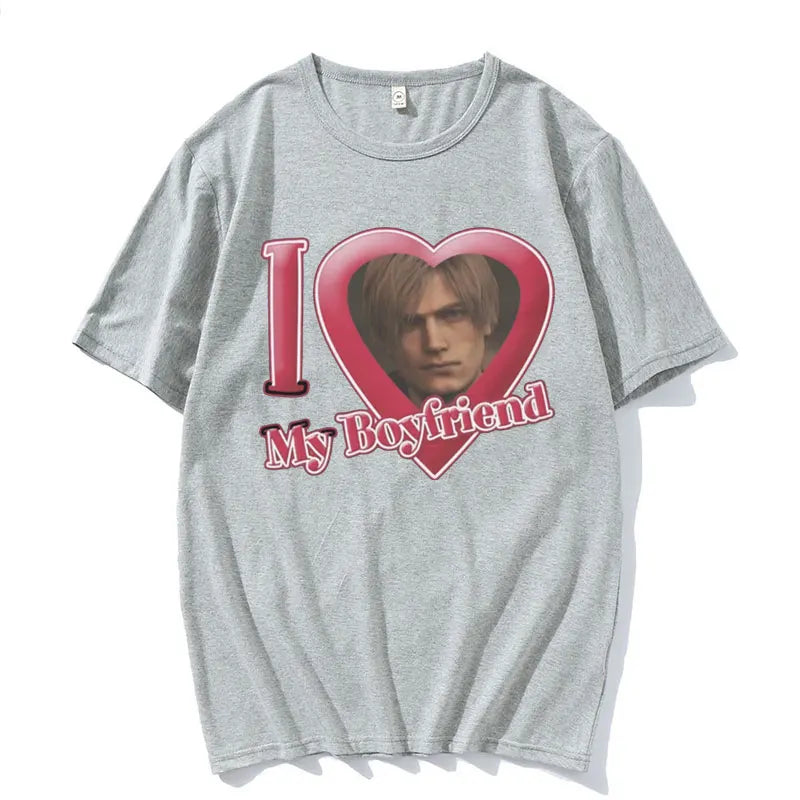 I Love My Boyfriend Leon S Kennedy Graphic T-shirt Men Women's