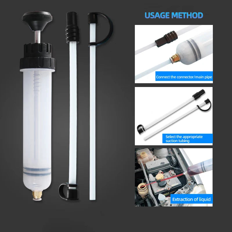 1.5L OilFluid Extractor Filling Oil Change Syringe Bottle Transfer