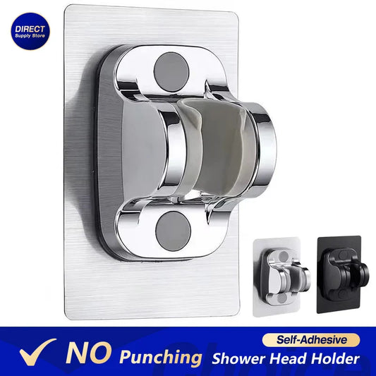 Self-Adhesive Shower arm Head Holder Adjustable Wall Mounted Fixed