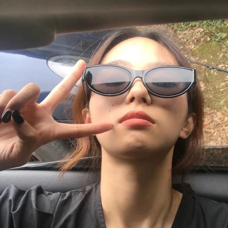 New Arrival Small Cat Eye Sunglasses Women Oval Vintage Brand elliptic