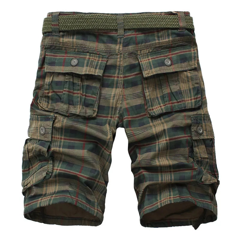 2024 Summer Men Shorts Fashion Plaid Beach Shorts Mens Casual Shorts