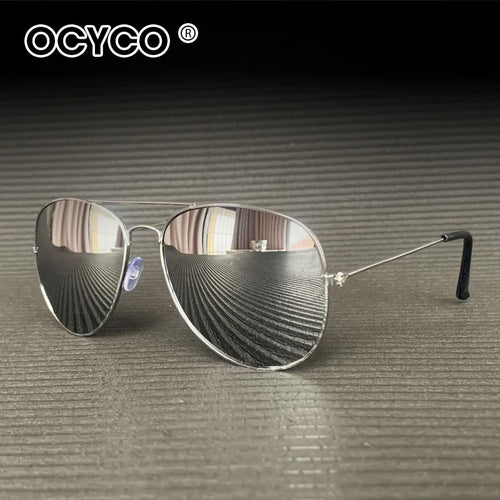 OCYCO Fashion Sunglasses For Men Women Pilot Driving Fishing Metal Sun