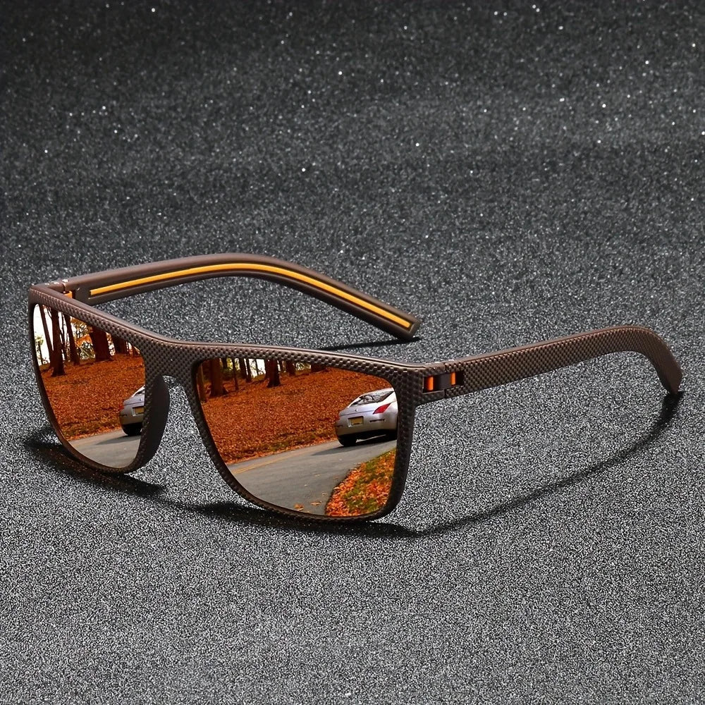 Fashion Nail Decoration Vintage Square Polarized Sunglasses Men Women