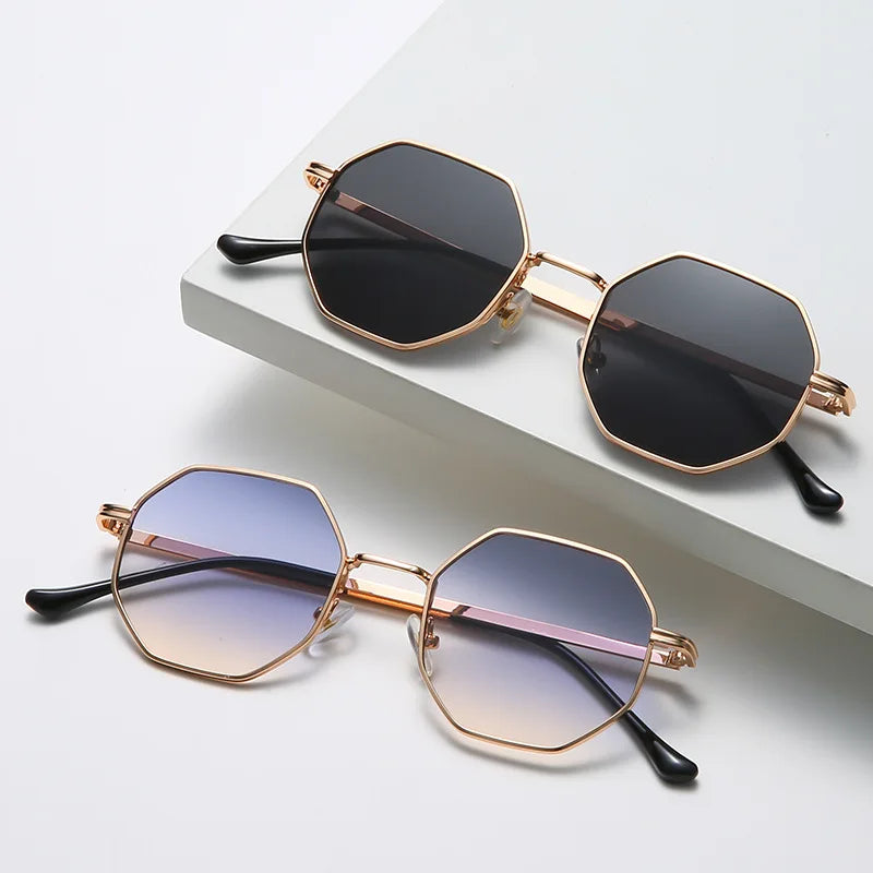 Fashion Retro Sunglasses Classic Metal Polygonal Sunglasses Sunglasses