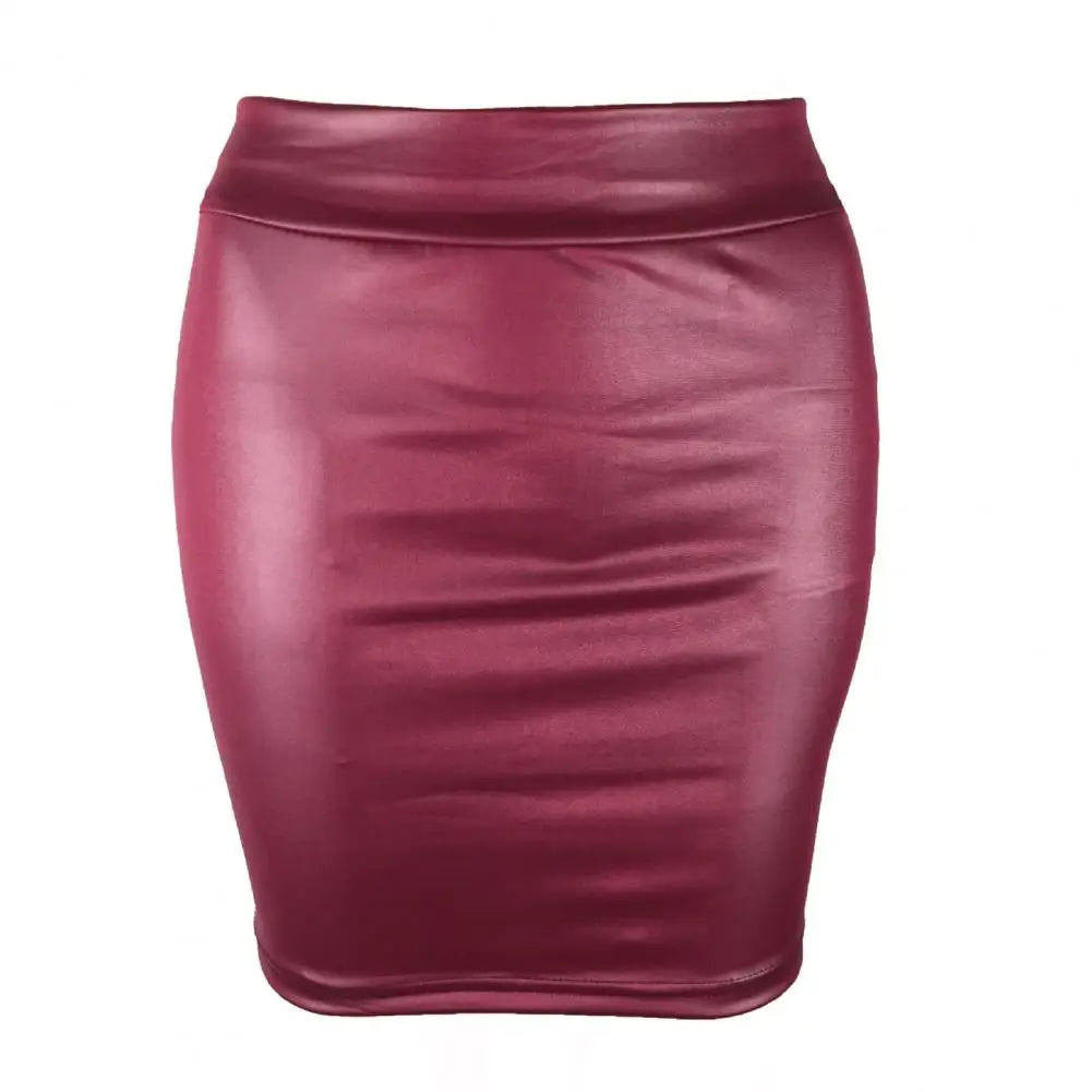 Leather Matte Slim Mini Sexy Fashion PU Hot Short High Waist Skirt