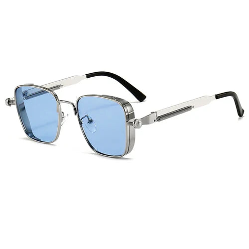 Square Steampunk Spring Leg Sunglasses For Men Women Fashion Classic