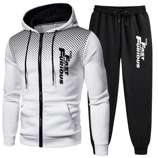 Men's Tracksuit Jogging Zip Up Hoodies Daily Quality Sweatshirts Men
