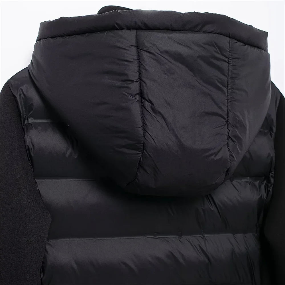 UNIZERA slim fit zipper hooded short warm jacket autumn and winter new