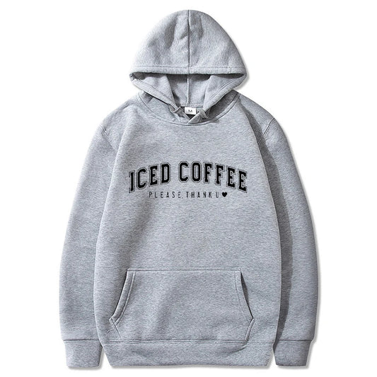 Men Letter Graphic Printed Hoodies Women Fashion Drawstring Long