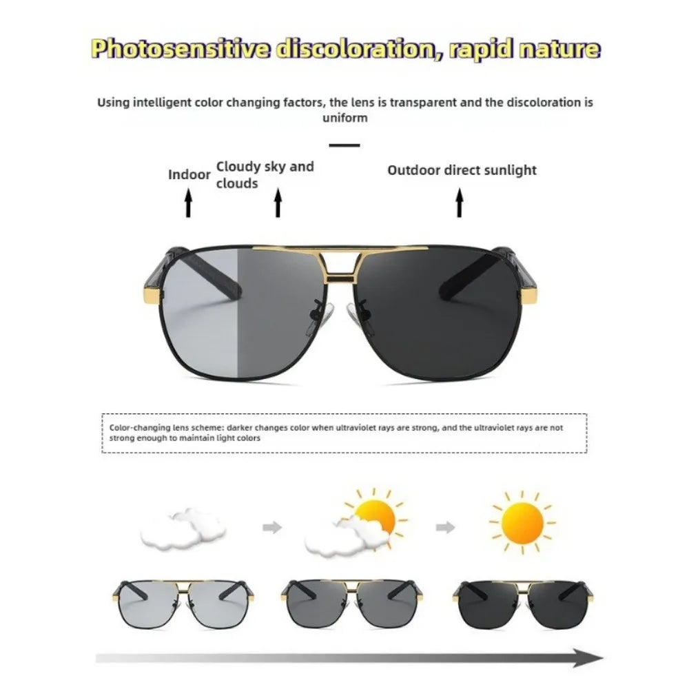 Day and Night Color-changing Sunglasses Polarized Sunglasses Men