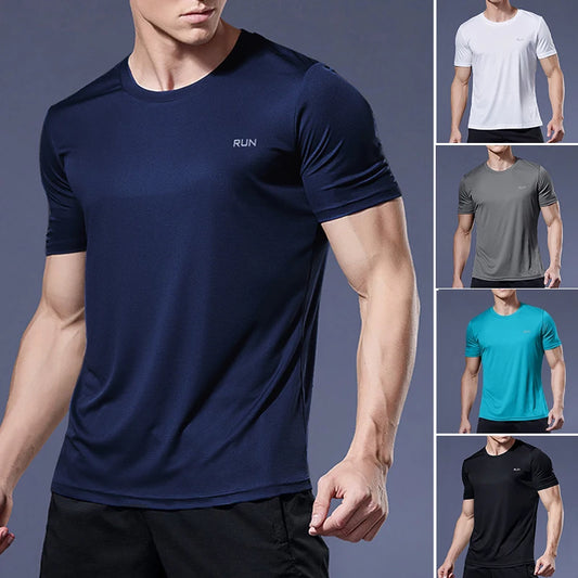1 Piece Men's Short Sleeve Undershirt Man Athletic T-Shirt Quick