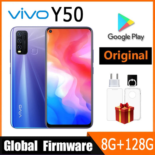 VIVO Y50 Global firmware mobile phone Snapdragon 665 Octa Core 6.53"