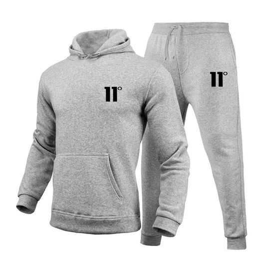 Fashion 11 Print Tracksuit for Men Hooded Sweatshirt and Sweatpants