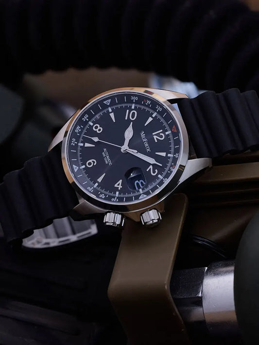 Milifortic Watch Climb S089 NH35 Automatic Mechanical Movement Calendar Compass Bezel C3 Luminous 39.5mm Sport Watch Men 10Bar