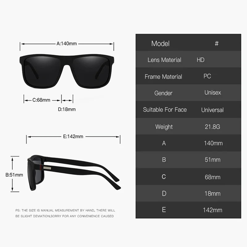Fashion Vintage Square Sunglasses Men Women Luxury Brand Designer