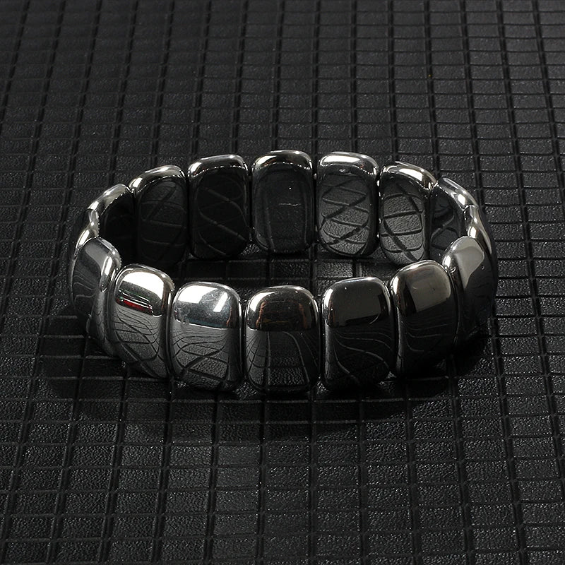 New Arrow Hematite Bracelet Men Fashion Weight Loss No Magnetic Therapy Bracelets for Women Stretch Health Care Bracelet Jewelry