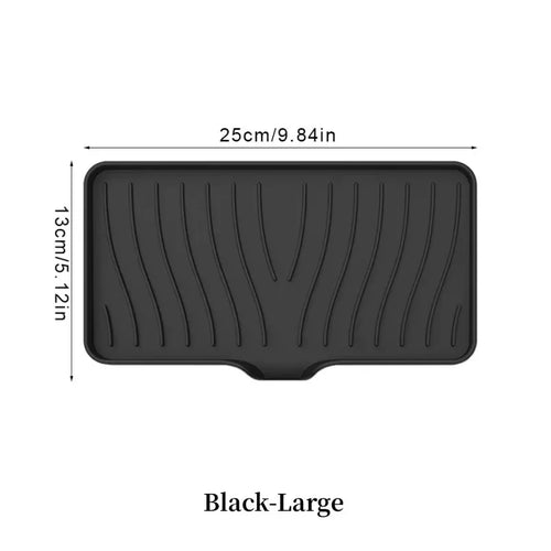 1-Pack Silicone Drain Soap Box Kitchen Bathroom Anti-slip Sink Tray