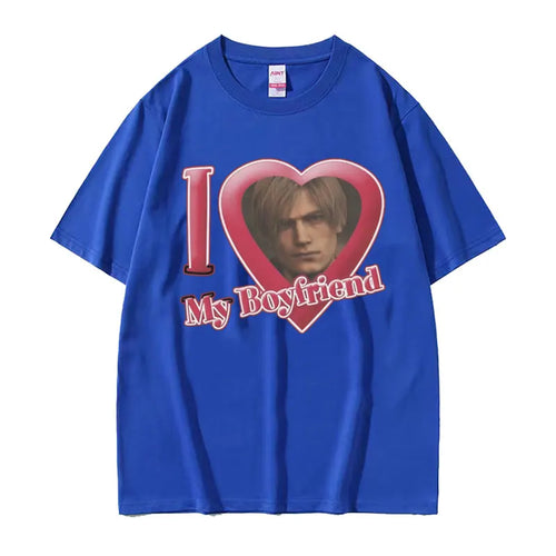I Love My Boyfriend Leon S Kennedy Graphic T-shirt Men Women's
